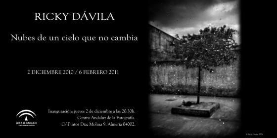 Invitacin a la inauguracin de 'Nubes de un cielo que no cambia', de Ricky Dvila