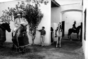 Fotografa en blanco y negro.