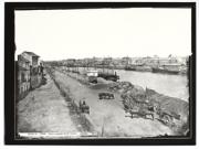 Fotografa en blanco y negro de las vistas de Triana realizada por Jean Laurent en 1879